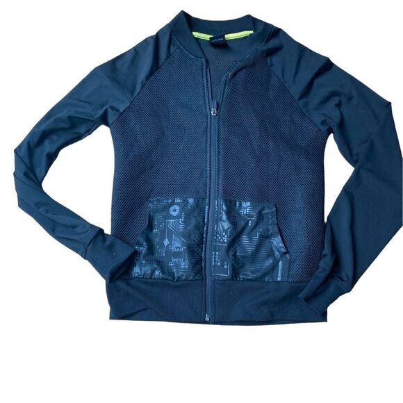 Graphic Star Wars Black Zip Up Athletic Top Mesh Back Size Small - Picture 1 of 7